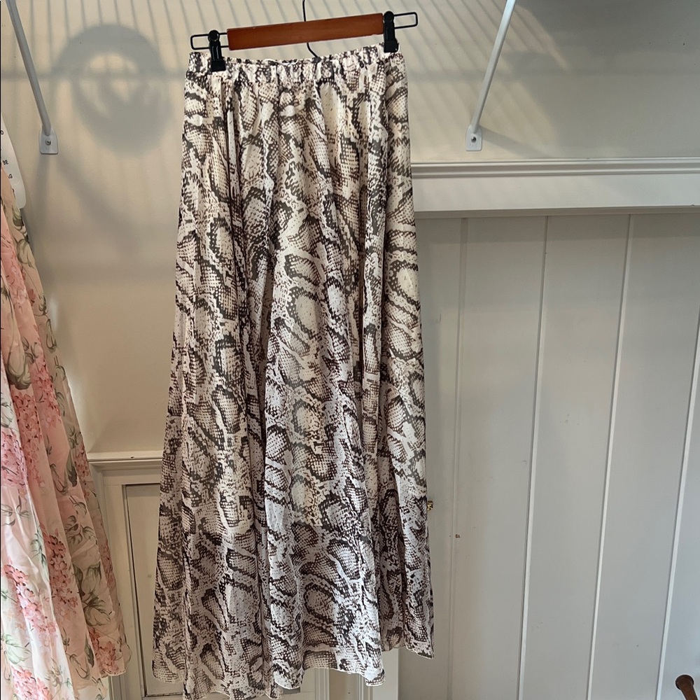 Chicwish Snake Print Maxi Skirt